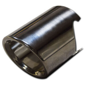 Ändrör Runt Ø90mm Saab 9-3 original. Snedkapat, rullad kant, polerat.