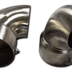 Ändrör Runda med böj, ansl. Id 84mm, avlsut Yd  76,1mm /3", Par